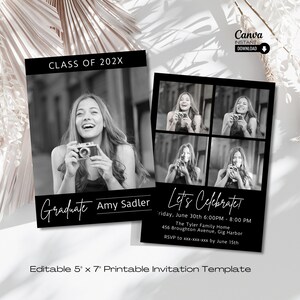 Editable Graduation Party Invitation, Printable Graduation Announcement Template, Graduation Invitation, Modern Graduation Invitation, Grad