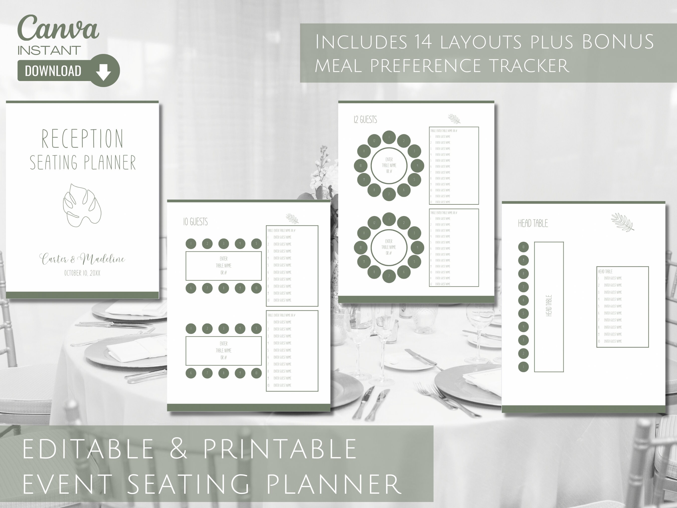 Editable Wedding Seating Chart Planner Printable Seating Etsy Canada Editable wedding seating chart planner printable seating etsy canada