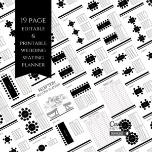 Editable Wedding Seating Chart Planner: Canva Template (Digital Download)