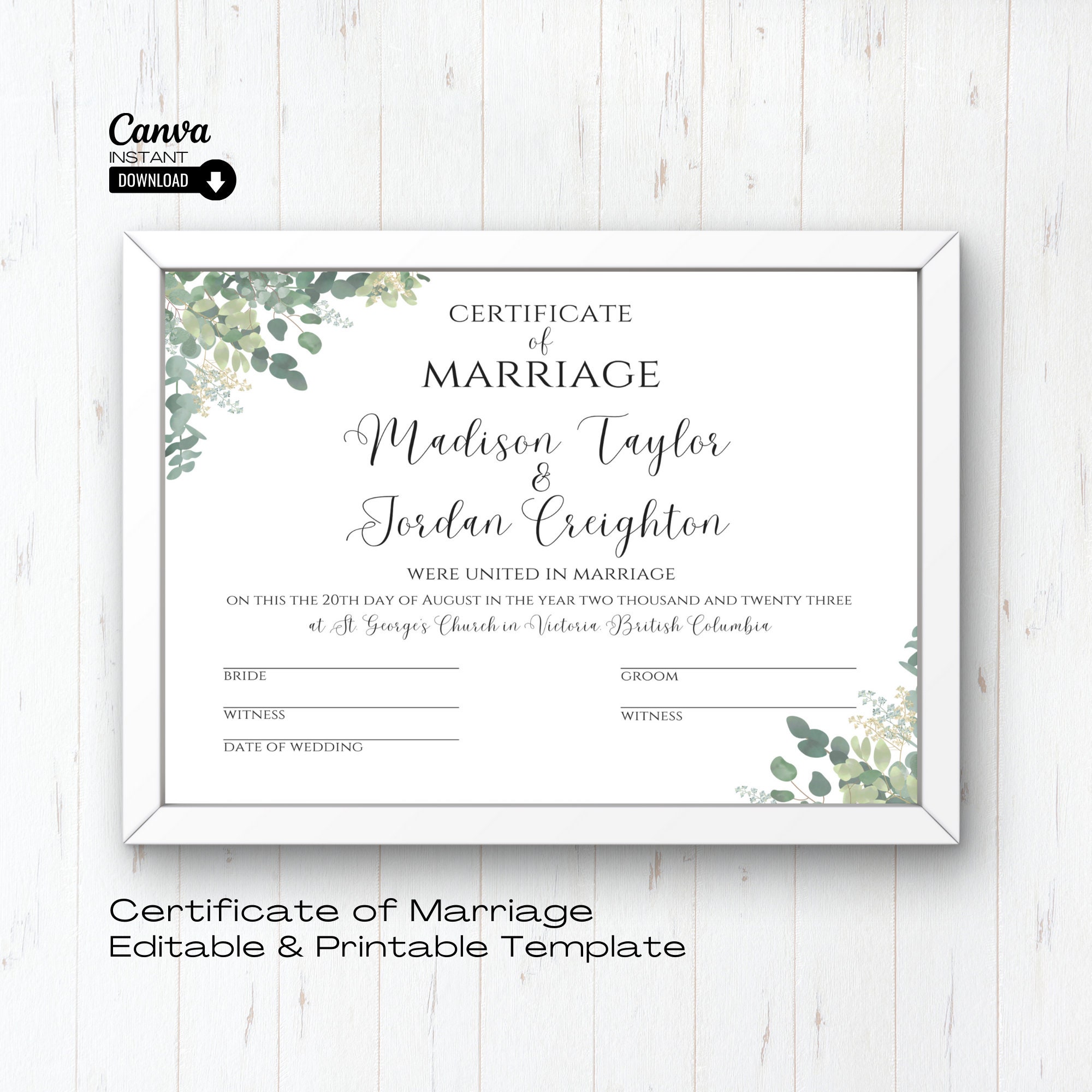 Blank Marriage Certificate - Beloved (118858)