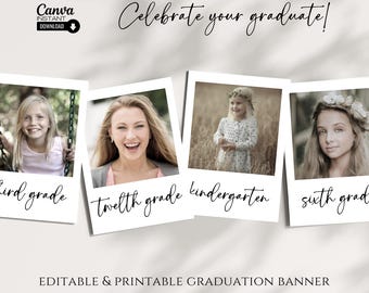 Editable Graduation Photo Banner: Class of 2025 (Canva Template)