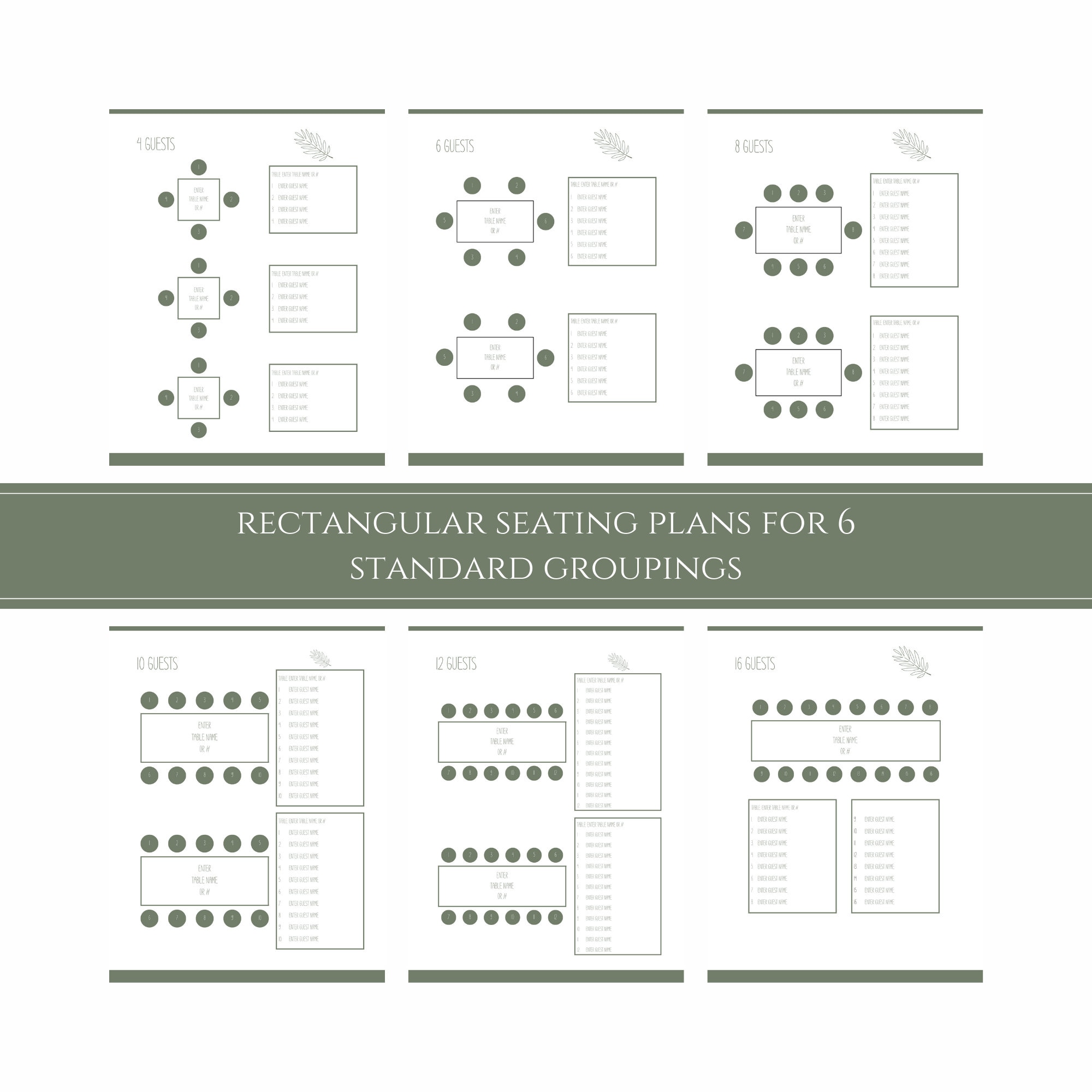 Editable Wedding Seating Chart Planner Printable Seating Etsy