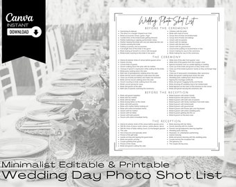 Wedding Printable Checklist - Etsy