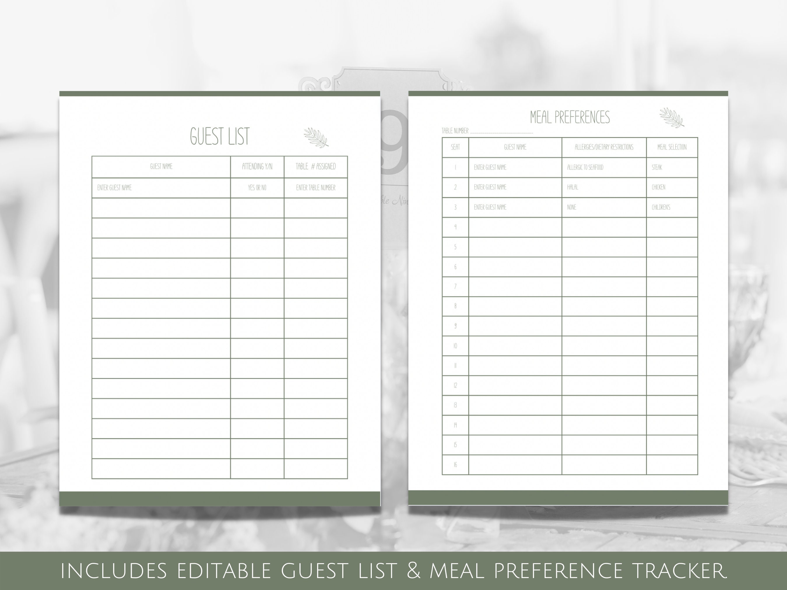 Editable Wedding Seating Chart Planner Printable Seating Etsy Canada
