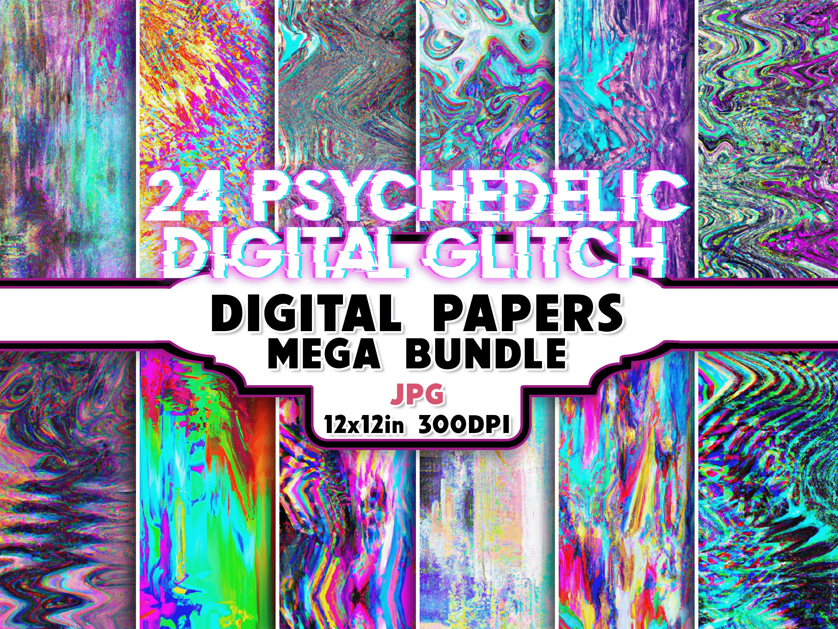 Glitch Digital Paper Vaporwave TV Static Trippy Glitch - Etsy Finland