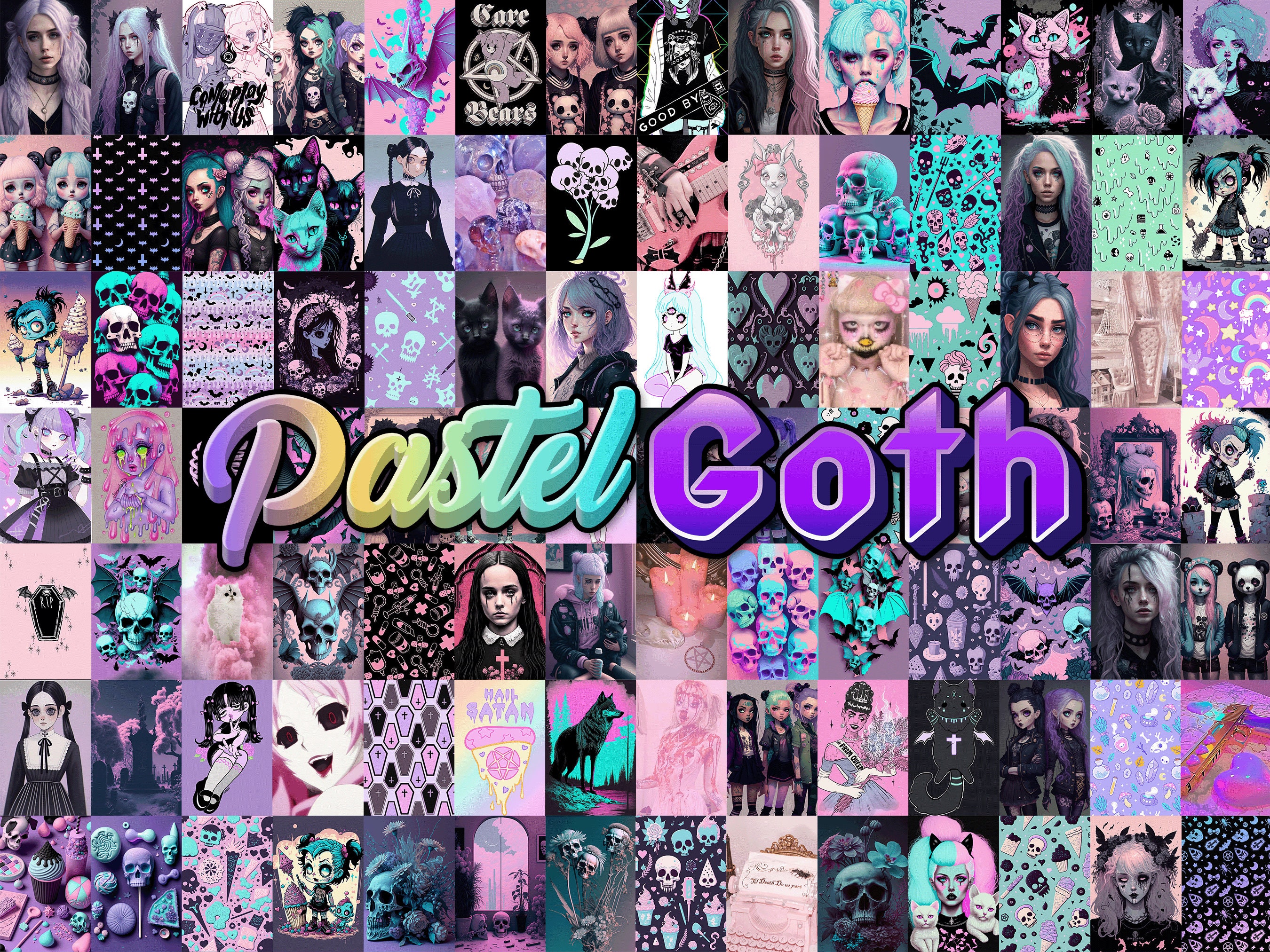 pastel goth space  Pastel goth background Cute desktop wallpaper Goth  wallpaper