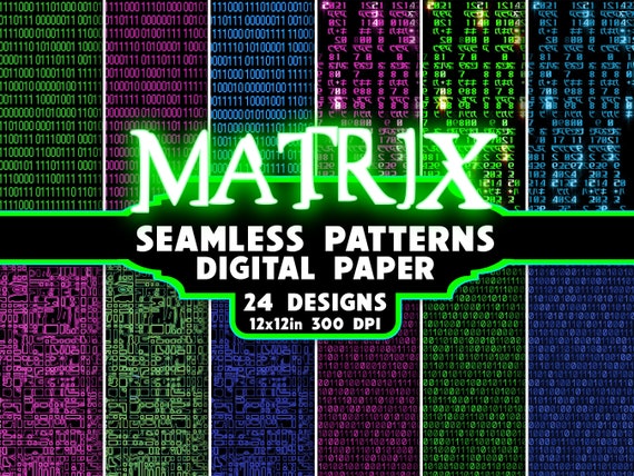 Matrix Code Seamless Patterns Digital Paper Matrix Code Matrix Code Seamless Patterns Digital Paper Matrix Code