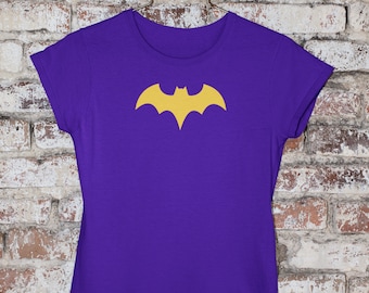 Batgirl women's cut purple T-shirt.