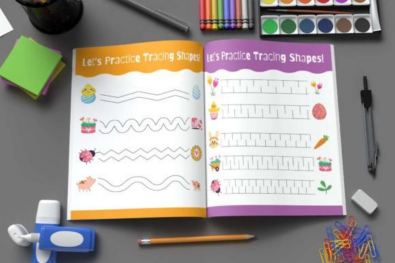 Pencil Control Tracing Workbook for Kids Graphics image 3