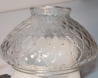 Pantalla de lámpara Fitter Vintage Clear de 7" con diseño de diamante.