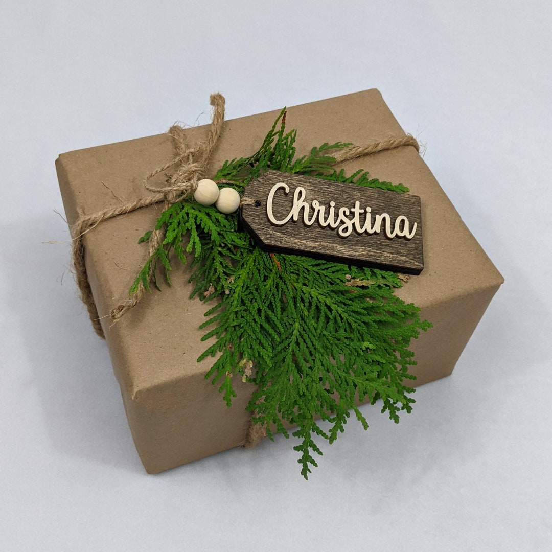 Stocking Name Tags Wood Gift Tags Christmas Gift Tags Wooden 