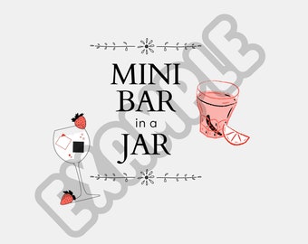 Mini Bar in a Jar Instant Digital Download - Etsy