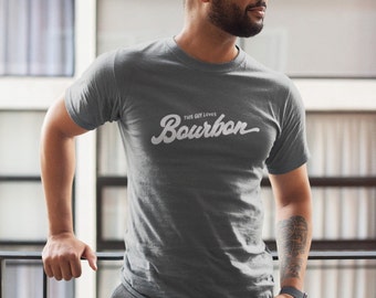 This Guy Loves Bourbon | whiskey t-shirt, whisky, bourbon t-shirt, gift for whiskey drinker, drinking shirt, bachelor, America, Kentucky