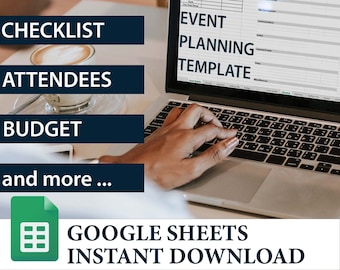 Event Planning Google Sheets Spreadsheet, Party Planner Template for Event Coordinators and Organizers, Project Planning Digital Download