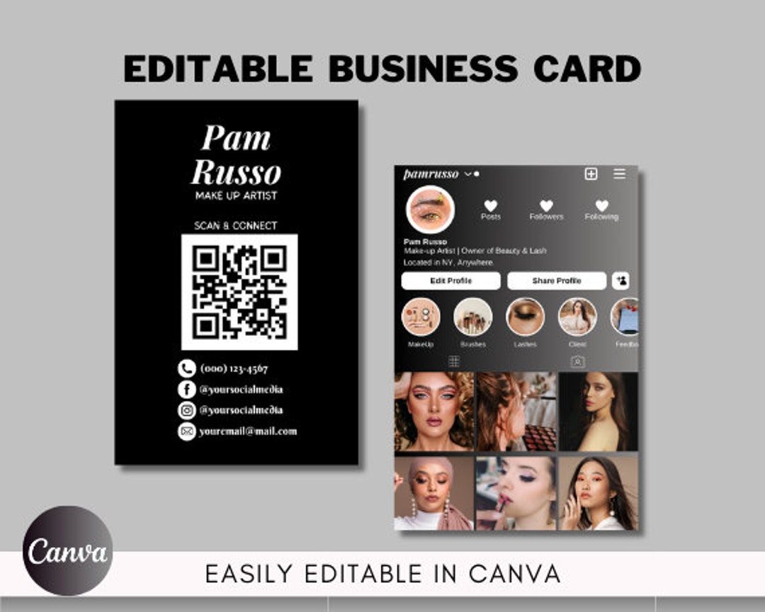Instagram Business Card Template, Instagram Business Card, Business ...