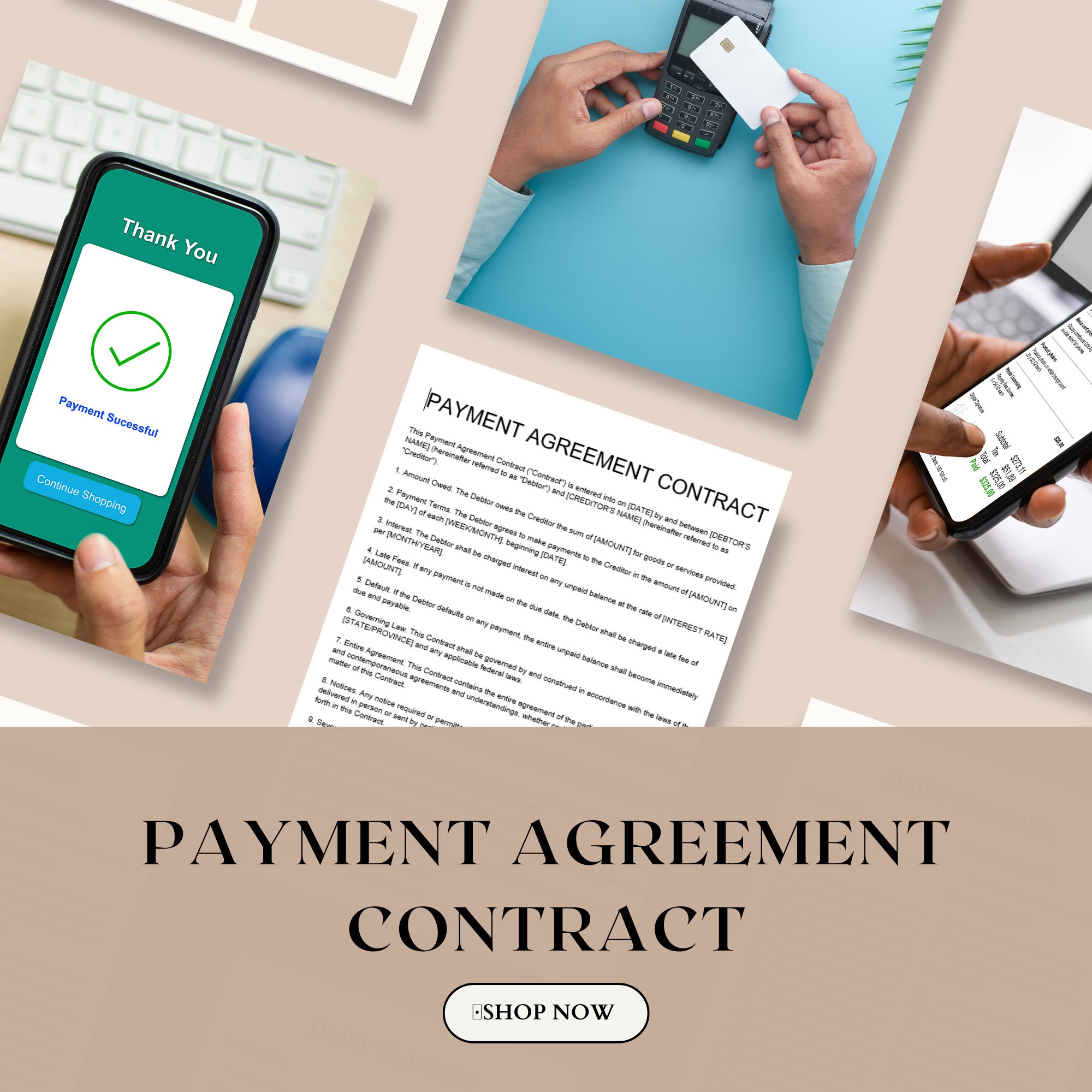Payment Contract Template, Payment Agreement Template, Service Contract