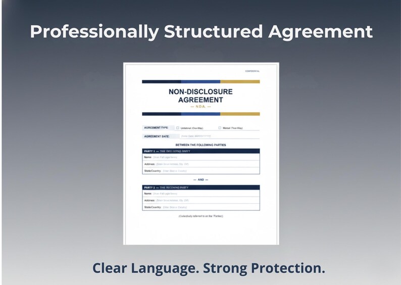NDA Template Editable Word & Google Docs | Mutual Non Disclosure ...