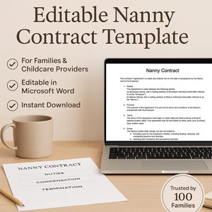 Editable Nanny Contract Template: Babysitter Employment Agreement (MS Word Download)