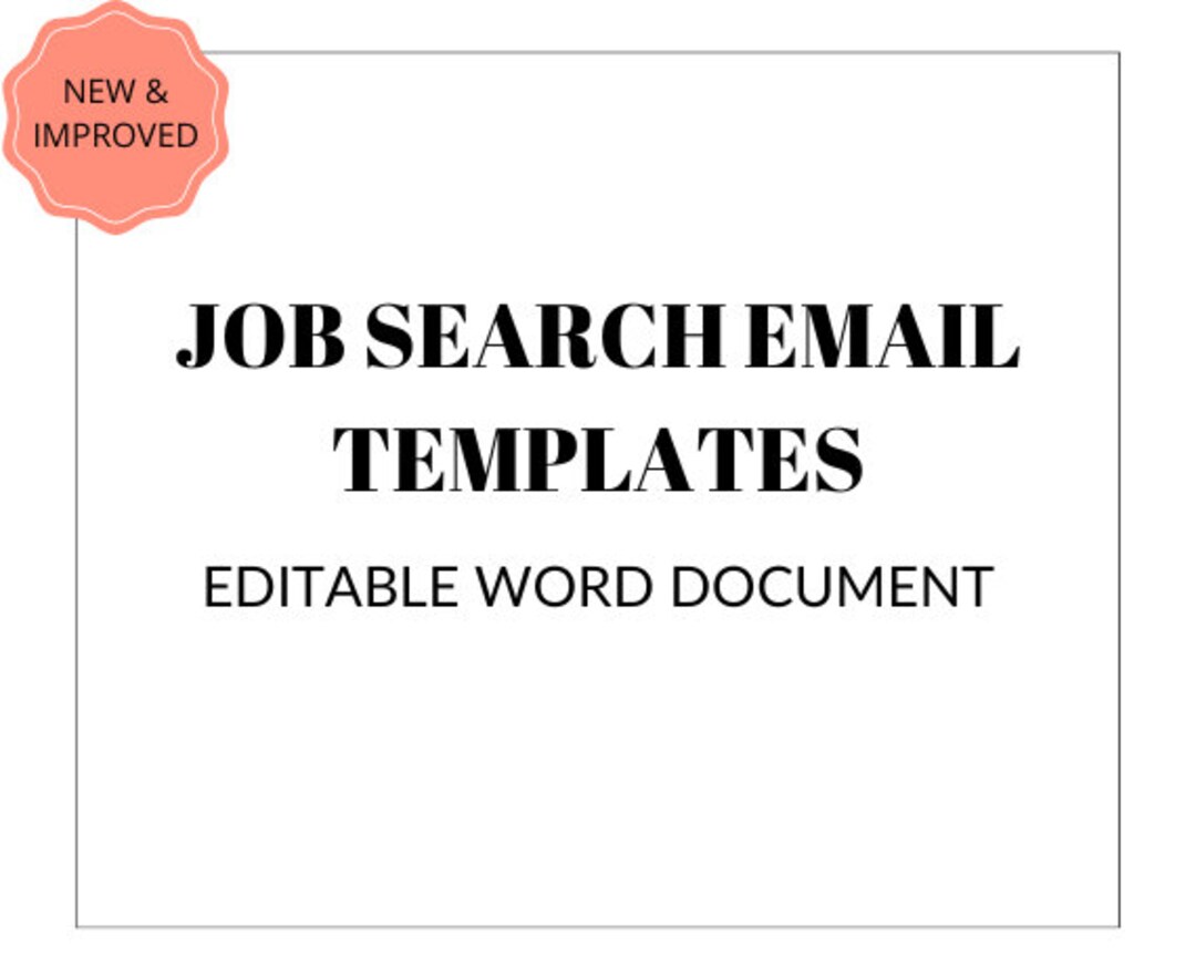 Job Search Email Template Email Template Job Search Etsy