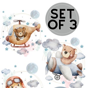 Baby teddy bear clipart, baby bear PNG, Watercolor Bear PNG bundle, teddy bear clipart, Teddy bear Baby shower clipart, Teddy bear PNG art