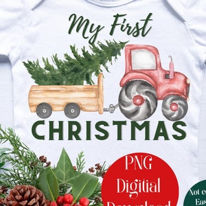 Mijn eerste kerst, png, tractor eerste kerst, mijn eerste kerst tractor, eerste kerstjongen, eerste kerstmeisje, baby eerste kerst
