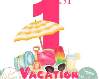 First vacation sublimation, vacation sublimation design,  first vacation png, Summer vacation sublimation, baby first vacation, first summer