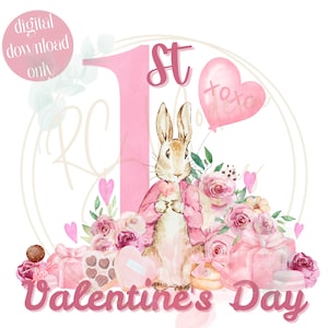 Erster Valentinstag PNG, mein erster Valentinstag, Babys erster Valentinstag, 1. Valentinstag, Babys erster Valentinstag, Hase, erster Valentinstag