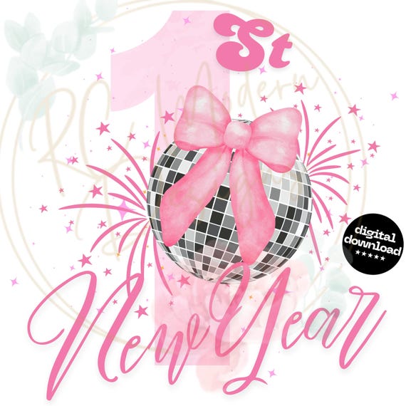 1st new year PNG, baby first new year, pink first new year, baby girl first new year, New Year baby girl, first new year sublimation digital