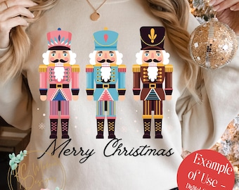 Merry Christmas Nutcracker, Merry Christmas PNG, Christmas Nutcracker PNG, Christmas gift tag PNG, Cute Christmas Nutcrackers, Christmas Png