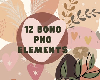 Boho clipart, Geometric clipart, Boho minimal clipart, bohemian theme clipart, Cute boho clipart, geometric boho clipart, boho rainbows art