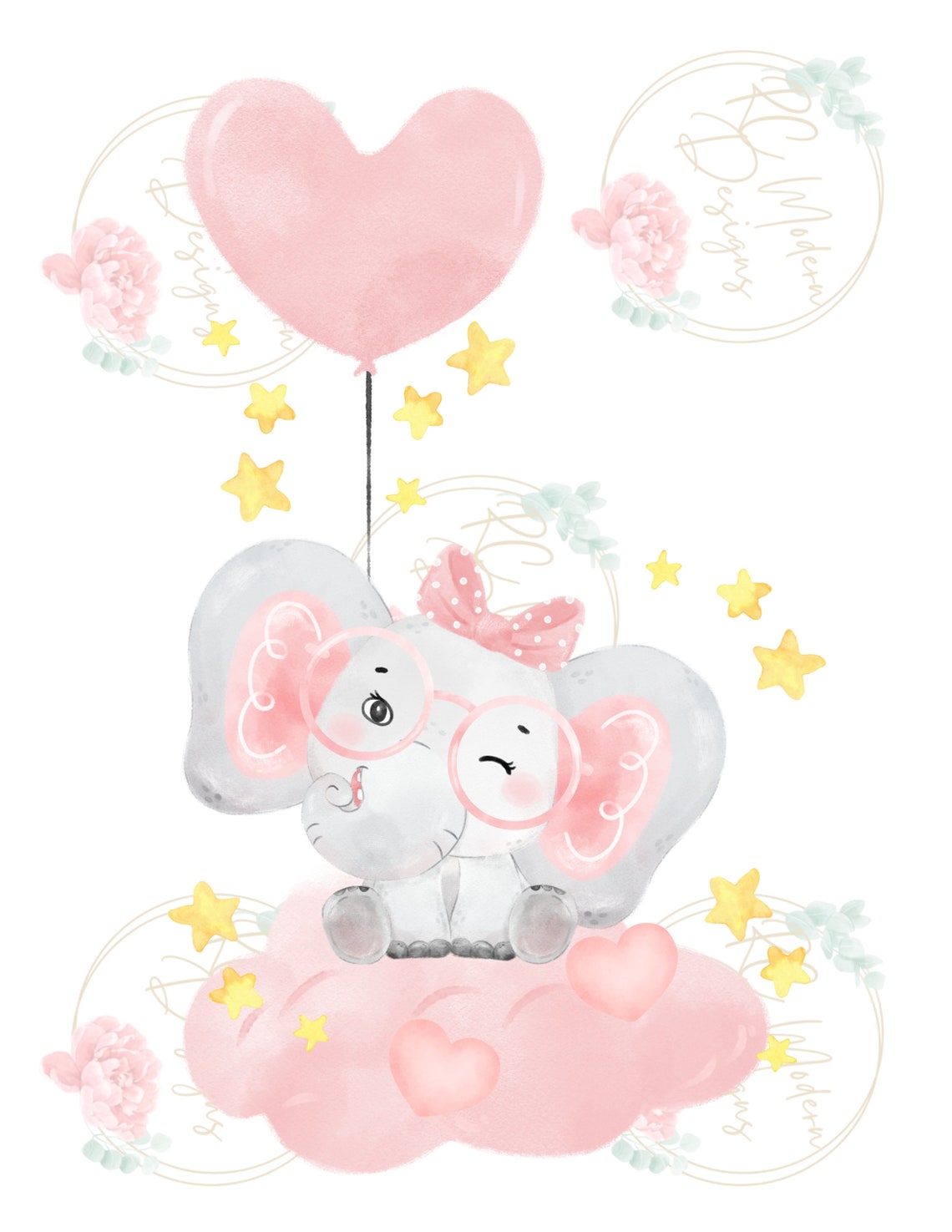 Baby Elephant Clip Art, Elephant Baby Shower, Baby Shower Clipart ...