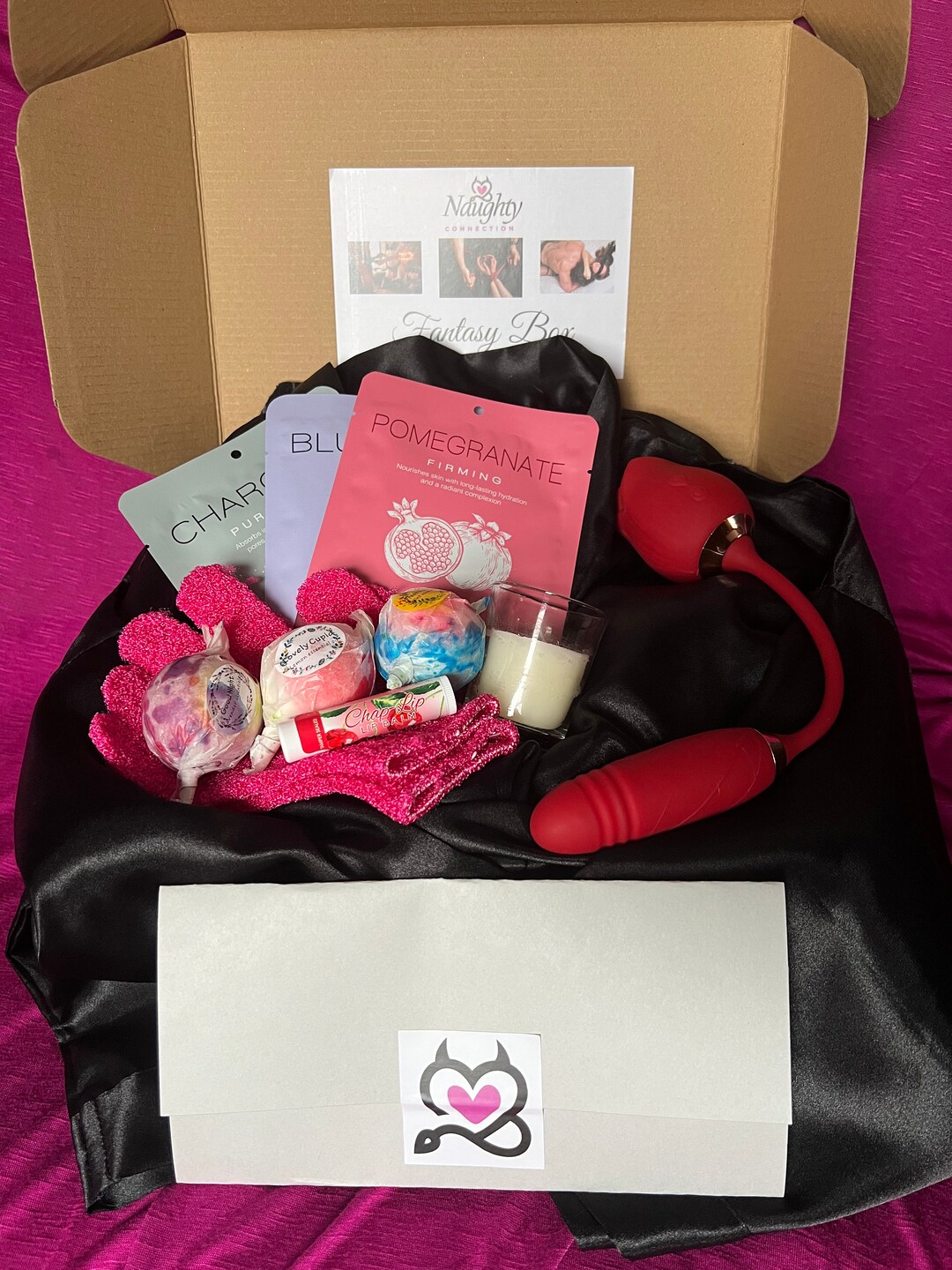 Naughty Connection Self Love Box With Rose Vibrator - Etsy