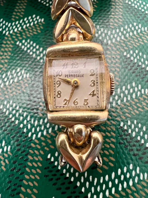 Ladies Girard Perregaux vintage watch Works and Runs Excellent 14K Gold  Filled Beautiful stretch band