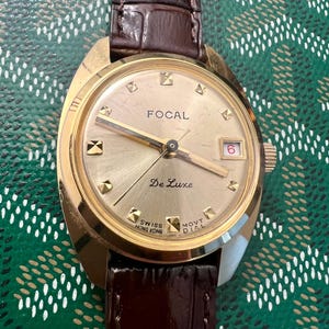 Vintage Focal Herrenuhr, vergoldet. Schweizer Uhrwerk, Läuft ausgezeichnet. Erbstück Nachlass Schmuck.