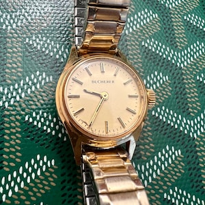 Bucherer Ladies Watch Vintage Gold Vintage Runs Fantastic Heirloom Estate Jewelry Perfect Gift For Her