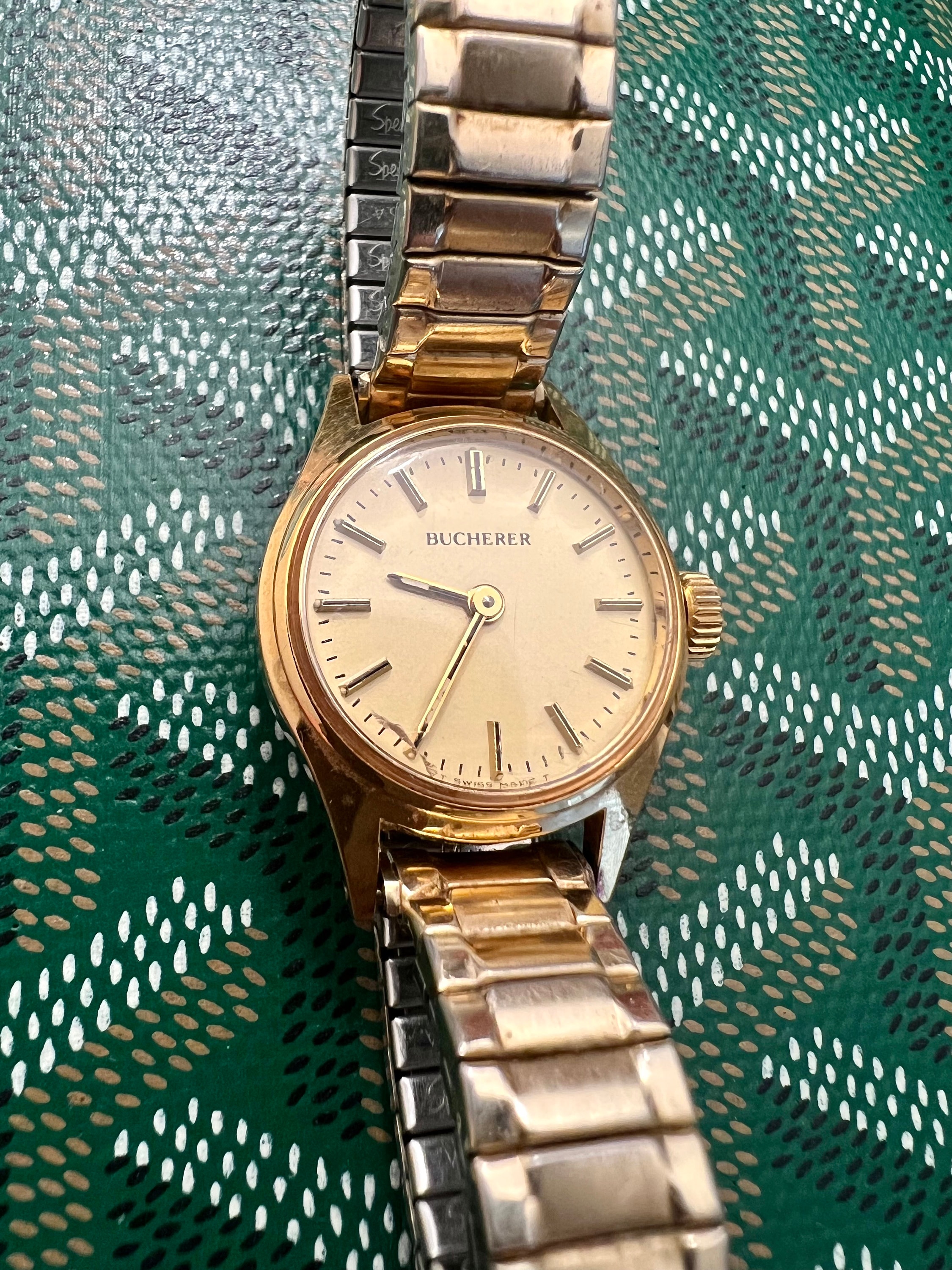 BUCHERER ブッヘラー レディース クォーツ GOLD 白文字盤 腕時計