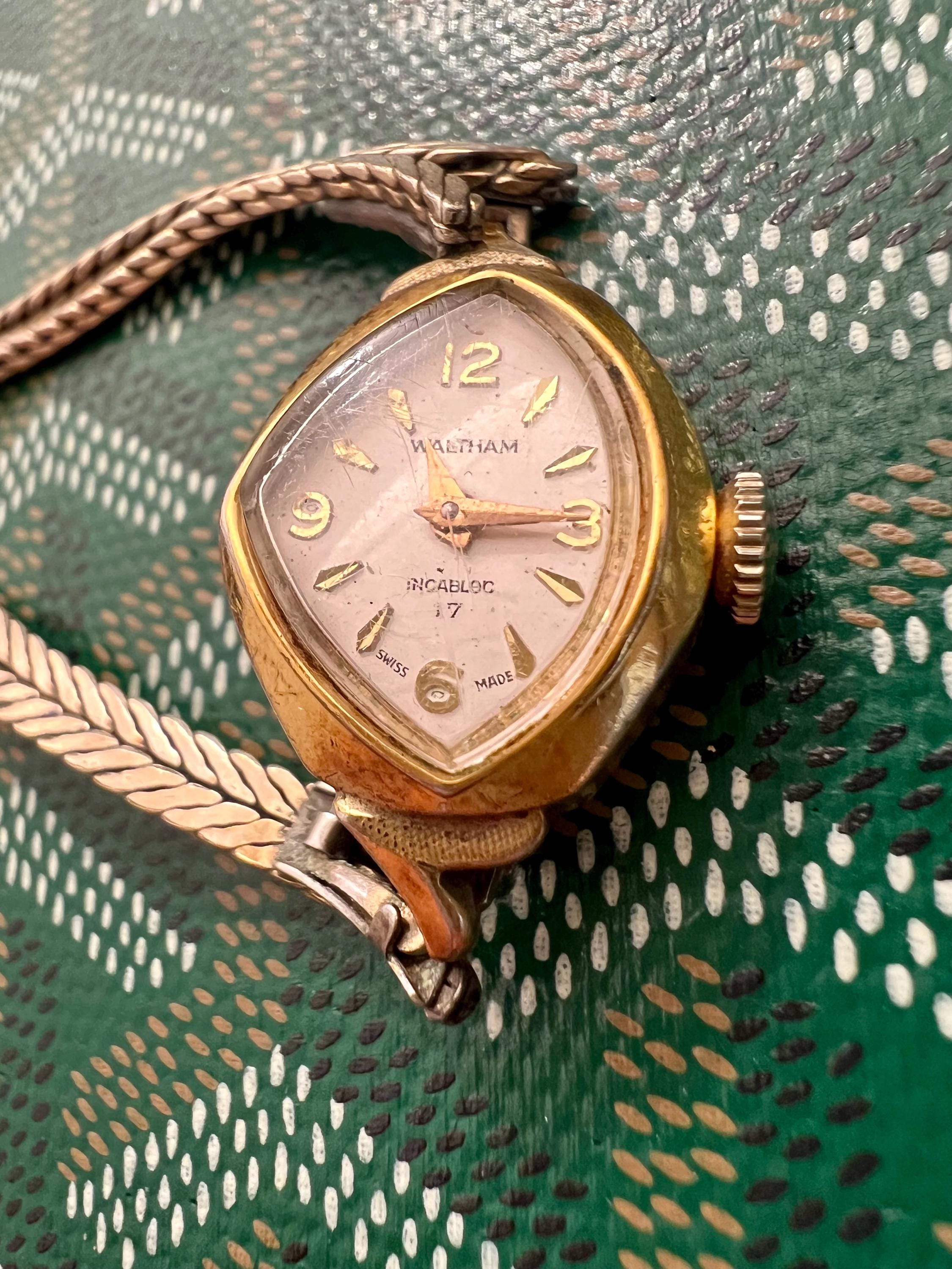 超希少　WALTHAM　10金張り　スモセコ　ヴィンテージ USA1950年代WALTHAMウォルサムアンティークスモセコ10KGF金