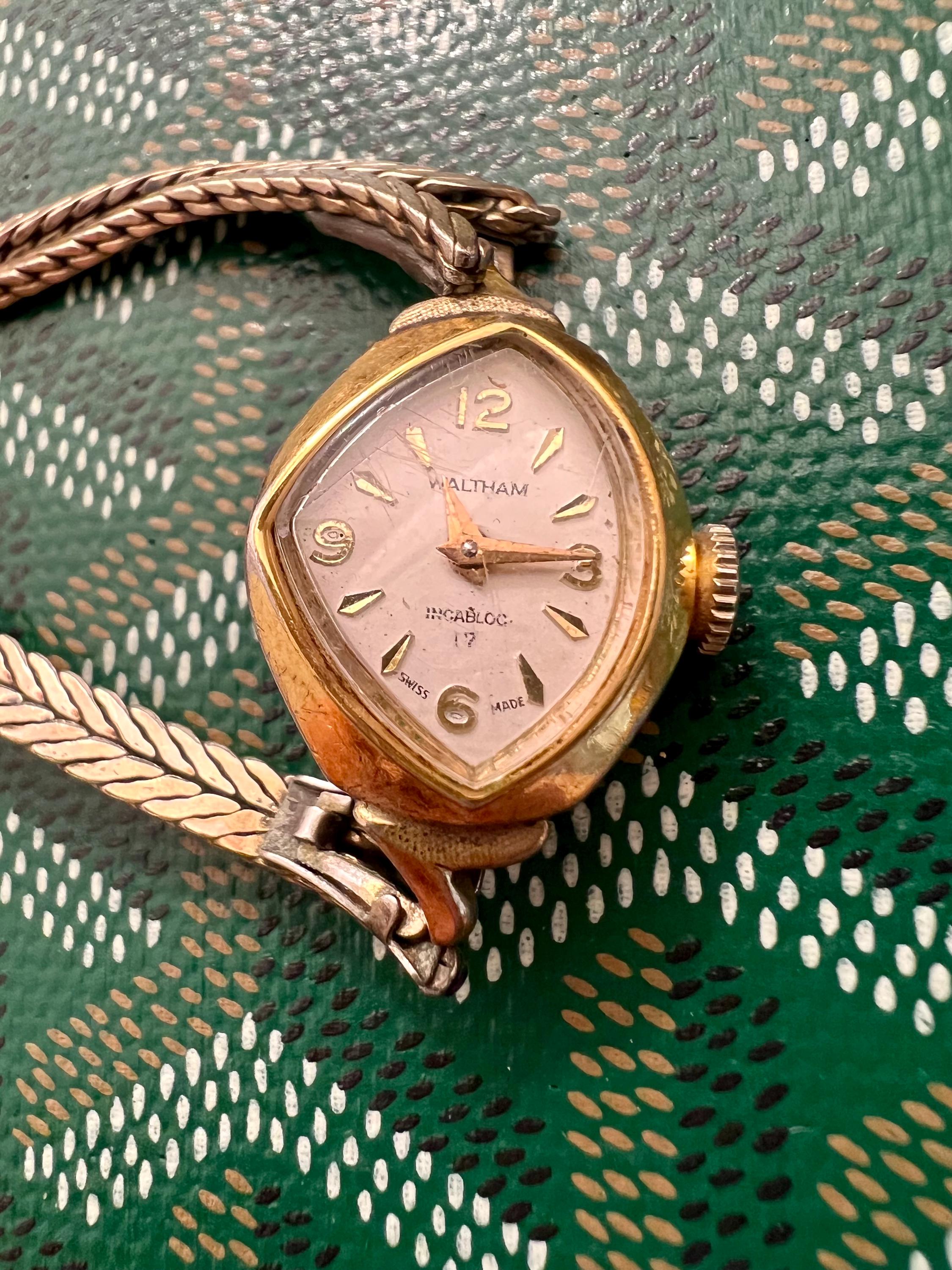 Ladies Waltham Vintage Watch 10K Rolled Gold Plated Estate 