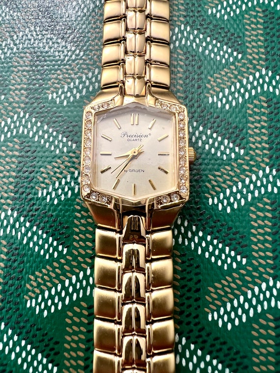 Vintage Gruen Precision Quartz Watch. Runs, New Ba