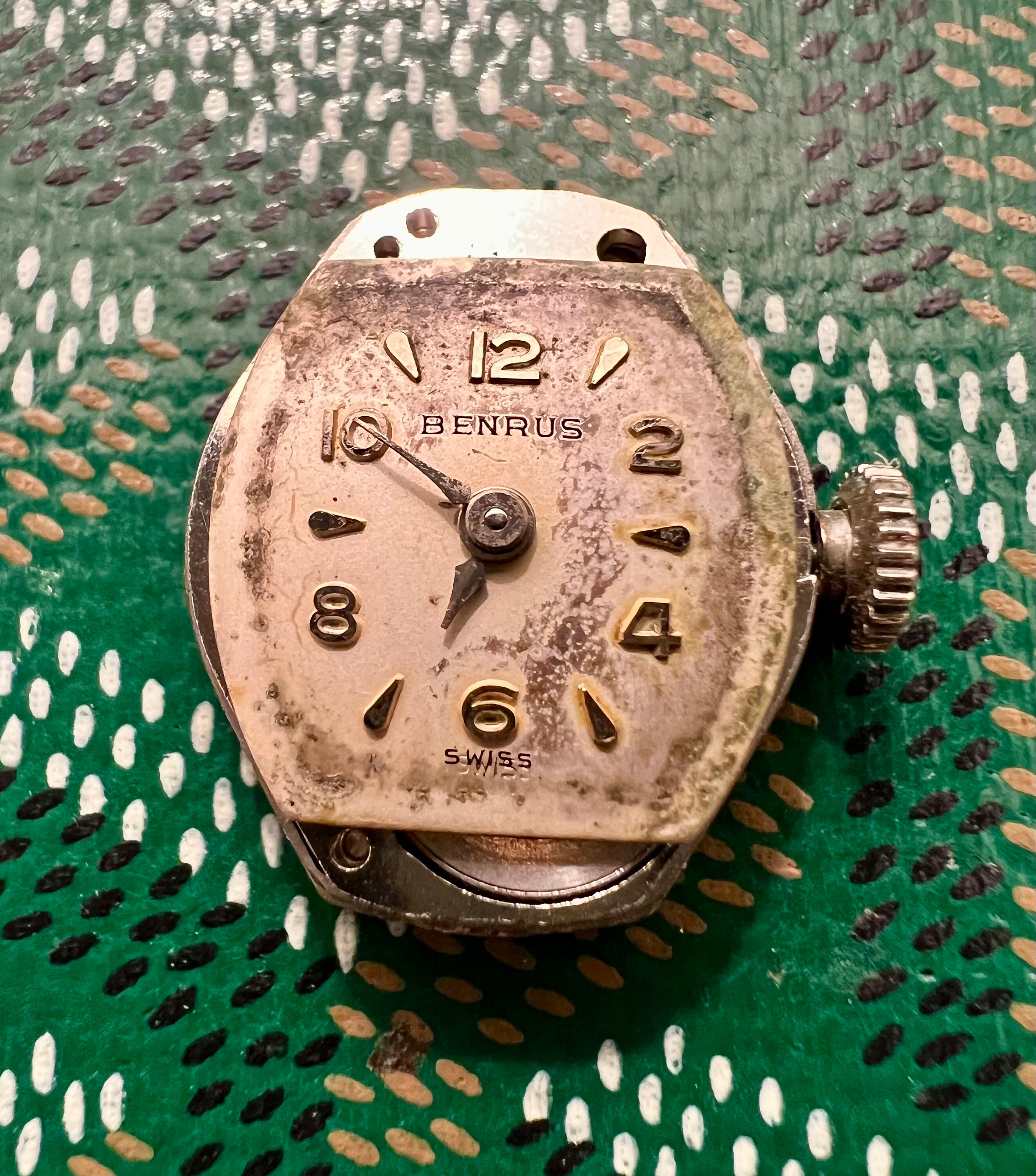 Benrus vintage petite ladies watch. White 14k gold plated. Runs good 1920s BENRUS Women main image 2