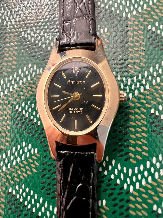 Ladies Vintage Armitron Quartz Watch. Brand New Battery Brand New Band Runs Excellent Dainty Etsy UK