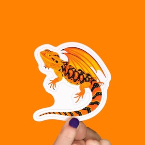Bearded Dragon With Wings Sticker