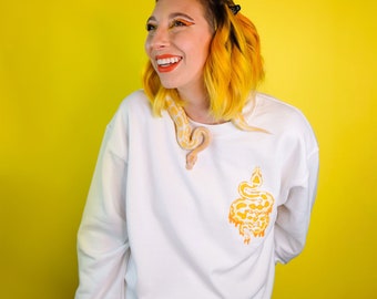 Sudadera unisex con pitón bola albina