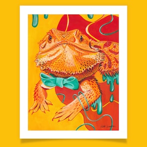 Bearded Dragon Bowtie Fine Art Print