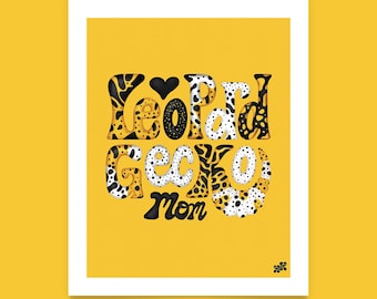 Leopard Gecko Mom Art Print
