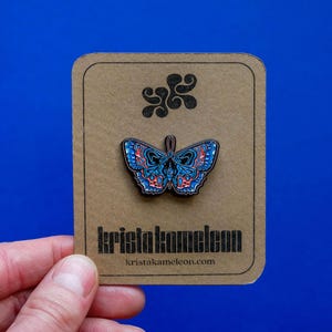 Butterfly Skull Enamel Pin