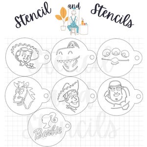Toy Story Stencil - Bath Bomb Stencil | Cookie Stencil | Airbrush Stencil | Craft Stencil | Food Safe Stencil | Face Painting