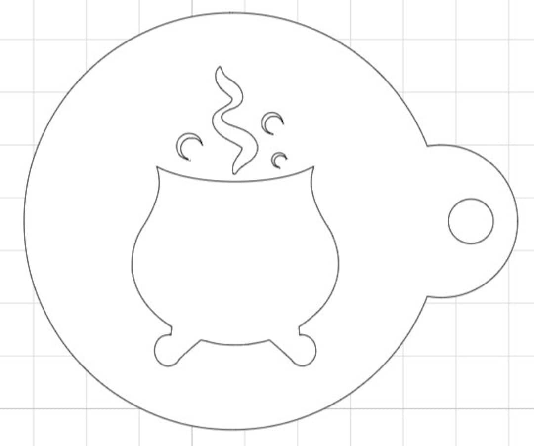Cauldron Stencil Bath Bomb Stencil Cookie Stencil Airbrush Stencil Craft Stencil Food Safe