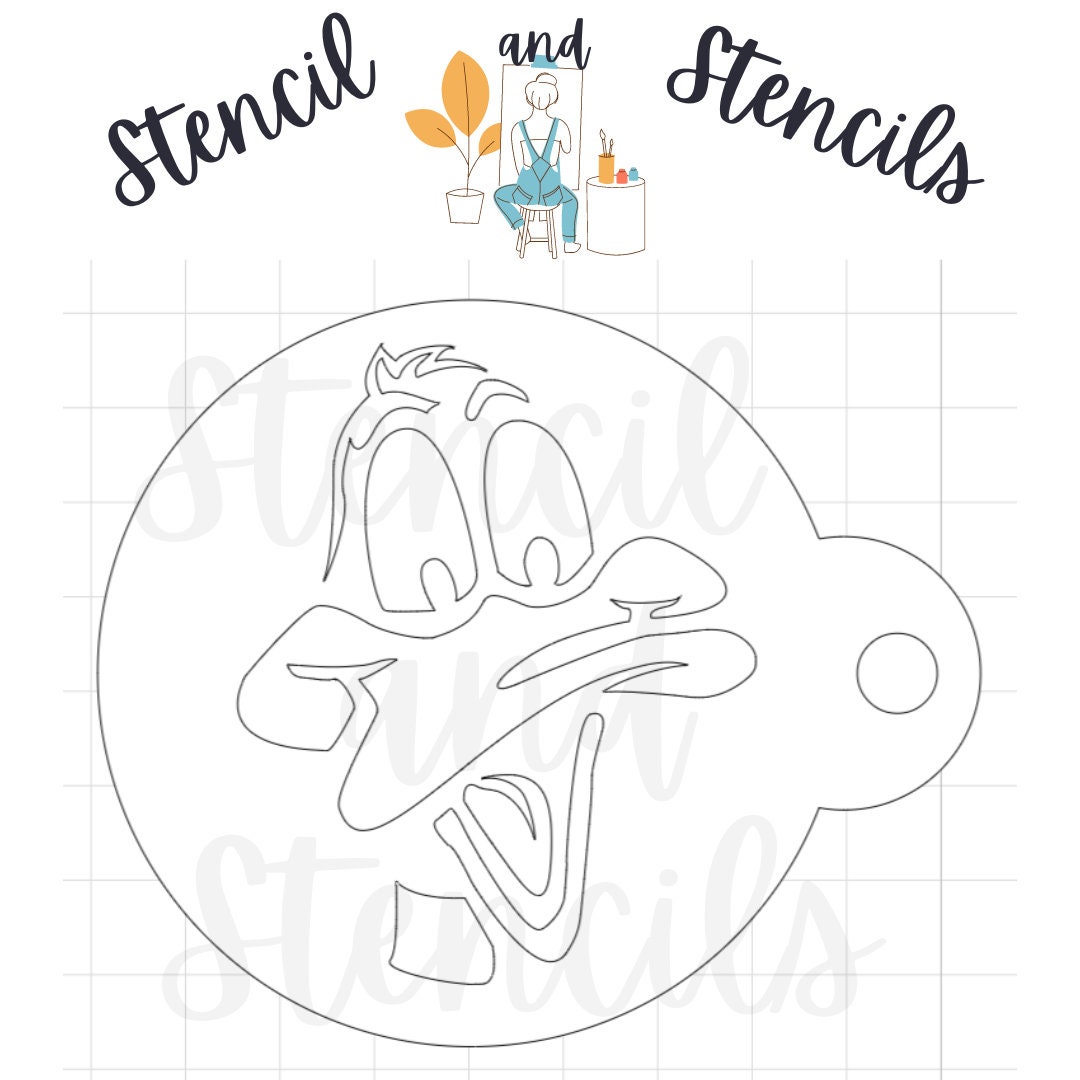 Daffy Duck Stencil - Bath Bomb Stencil | Cookie Stencil | Airbrush ...