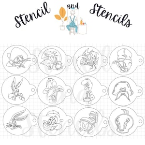 Looney Stencil - Bath Bomb Stencil | Cookie Stencil | Airbrush Stencil | Craft Stencil | Food Safe Stencil | Face Painting